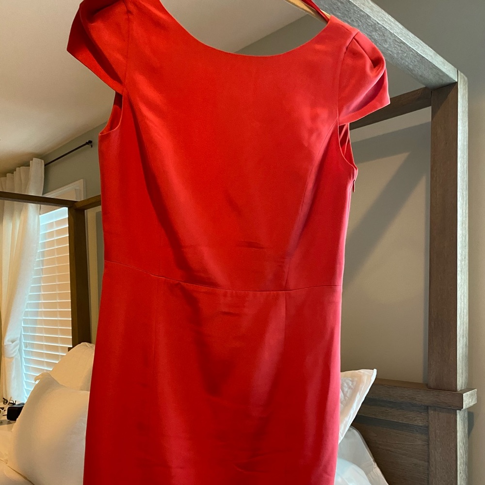 Tibi Cap Sleeve Open Back Dress